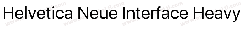 Helvetica Neue Interface Heavy字体转换